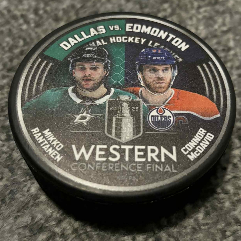 Dallas Stars vs Edmonton Oilers 2025 Western Conference Finals Match Up Puck